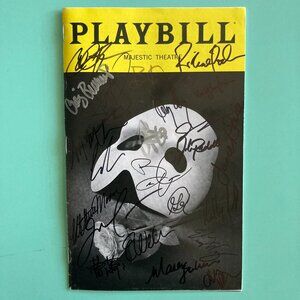 Cast Signed Playbill The Phantom of the Opera BEN CRAWFORD MEGHAN PICERNO 2020